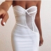 1 Sexy  Patchwork Strapless Backless Dress