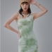 1 Sexy Tie-Dyed Irregular Sleeveless Dress