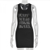 6 Summer Hot Drilling Letter Sleeveless Bodycon Dress