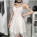 1 Velvet Lace Patchwork One Piece Sleeveless Dress