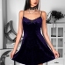 4Alluring Lace Patchwork Spaghetti Strap Mini Dress