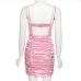 15Alluring Pink Backless Ruched Sleeveless Dresses