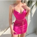 37Backless Chain Decor One Piece Dress For Women