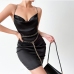 8Backless Chain Decor One Piece Dress For Women