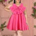 1Bow Solid Loose Satin Sleeveless  Cute Plus Size Dresses