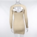 17Casual Solid Long Sleeve Two Piece Dress