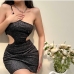 4Charming Cut Out Sleeveless One Shoulder Mini Dress