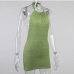 8Chic Halter Backless Knitting One Piece Dress