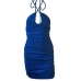 10Cocktail Backless Tie-Wrap Halter Mini Prom  Dress