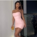 12Cocktail Solid Backless Sleeveless Bodycon Dress