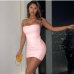 1Cocktail Solid Backless Sleeveless Bodycon Dress