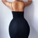 10Cocktail Solid Black Ruched Camisole Bodycon Dress