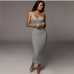 3Contrast Color Backless Bodycon Dress Women