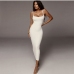 8Contrast Color Backless Bodycon Dress Women
