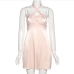 14Designer Faux Pearl  Tie-Wrap  Halter Sleeveless Dress