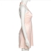 15Designer Faux Pearl  Tie-Wrap  Halter Sleeveless Dress