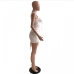 9Designer White Ruched One Shoulder Sleeveless Dress