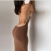 3Elegant Patchwork Backless Midi Dresses For Women