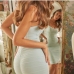 25Elegant Solid Ruched Camisole Bodycon Dress
