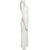 12Elegant White Spaghetti Strap  Sleeveless Midi Dress