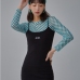 7Embroidered Letter Spaghetti Strap Mini Dress For Ladies