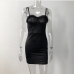 6Eyelash Lacework  Pure Color Cami Dress