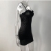 7Eyelash Lacework  Pure Color Cami Dress