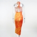 11Halter Neck Printed Women Backless Dress