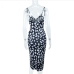 18Heart Printed Spaghetti Strap  Backless Sleeveless Midi Dress