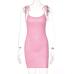 13Heart Printed Women Summer  Spaghetti Strap  Sleeveless Dress