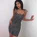 5Heart Printed Women Summer  Spaghetti Strap  Sleeveless Dress