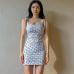 7Heart Printed Women Summer  Spaghetti Strap  Sleeveless Dress