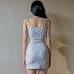 8Heart Printed Women Summer  Spaghetti Strap  Sleeveless Dress