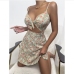 5Hollow Out Floral Sexy Sleeveless Camisole Dress 