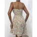 6Hollow Out Floral Sexy Sleeveless Camisole Dress 