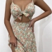 1Hollow Out Floral Sexy Sleeveless Camisole Dress 
