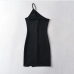 5Individual Black Split One Shoulder Mini Dress