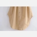 7Irregular Ruched Single Button Sleeveless Midi Dress