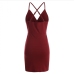 19Latest Summer Solid V Neck Backless Bodycon Dress