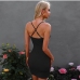 5Latest Summer Solid V Neck Backless Bodycon Dress