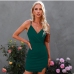 9Latest Summer Solid V Neck Backless Bodycon Dress