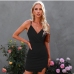 1Latest Summer Solid V Neck Backless Bodycon Dress