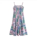 3Loose Print Sleeveless Midi Dress For Women