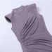 11Mock Neck Solid Ruched Sleeveless Midi Dress