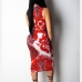 5New Fashion Printed Sleeveless Bodycon Dress