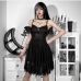 17New Trendy Solid Black Sleeveless Lace Dress