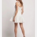 3New White High Waist Ruched Camisole Dress