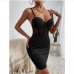 4Nightclub Black Spaghetti Strap  Backless Sleeveless Dress