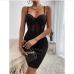 1Nightclub Black Spaghetti Strap  Backless Sleeveless Dress