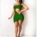 11One Shoulder Cutout Sleeveless Mini Dress